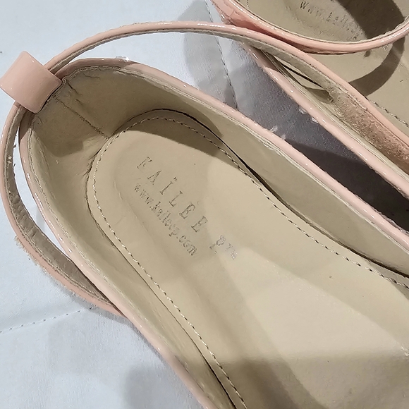 Kailee P Wedding Mini Me Dusty-pink Glitter Ballet Flats - Size Toddler 9 - Picture 5 of 7